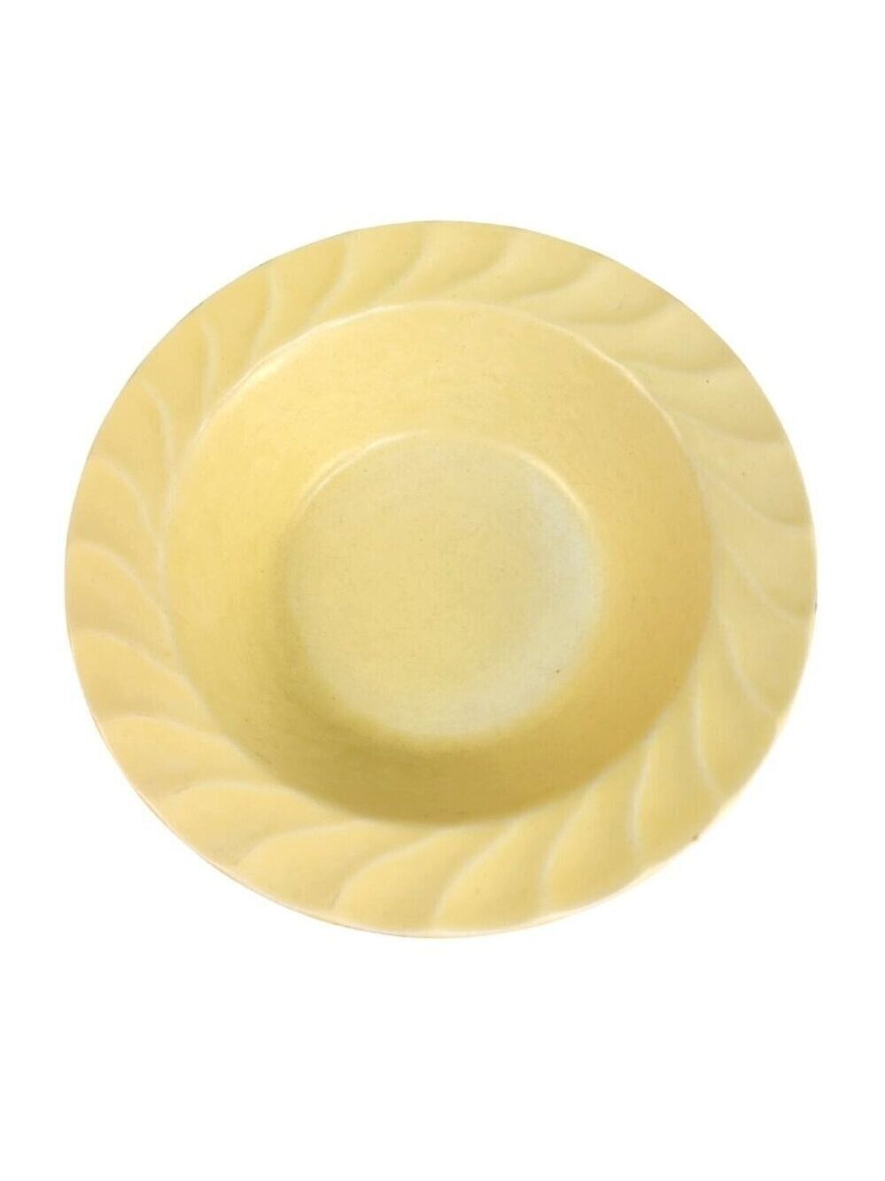 Metlox 9" Yellow Swirl Serving Bowl, Poppy Trail. Vernon Matte Yorkshire